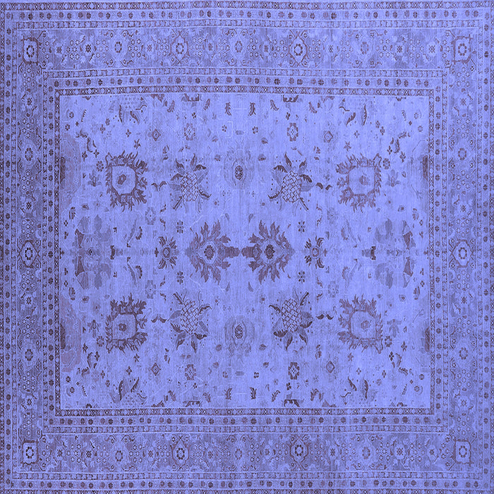 Square Oriental Blue Industrial Rug, urb2915blu