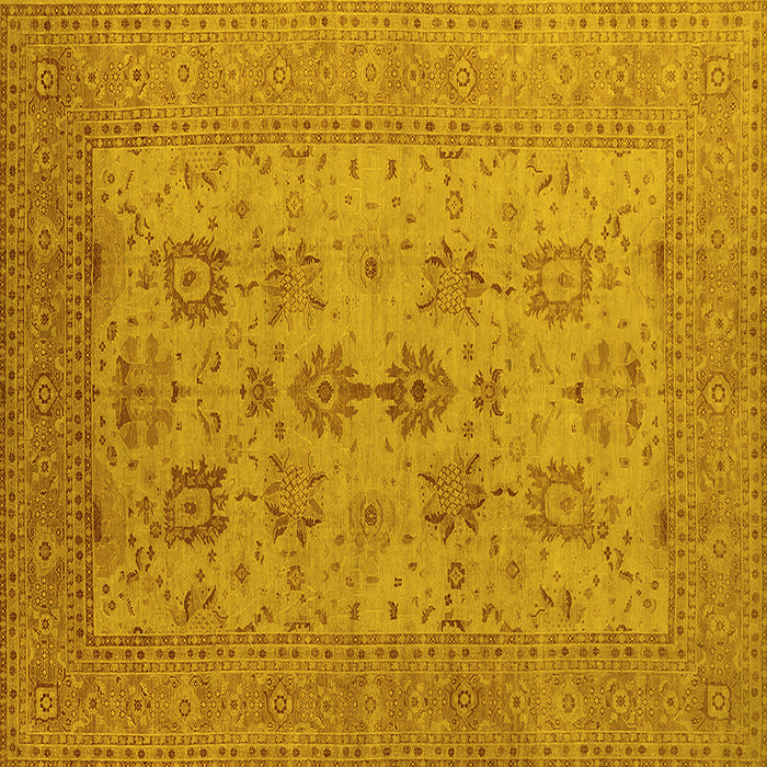 Square Oriental Yellow Industrial Rug, urb2915yw