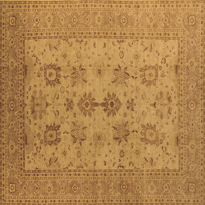 Square Oriental Brown Industrial Rug, urb2915brn