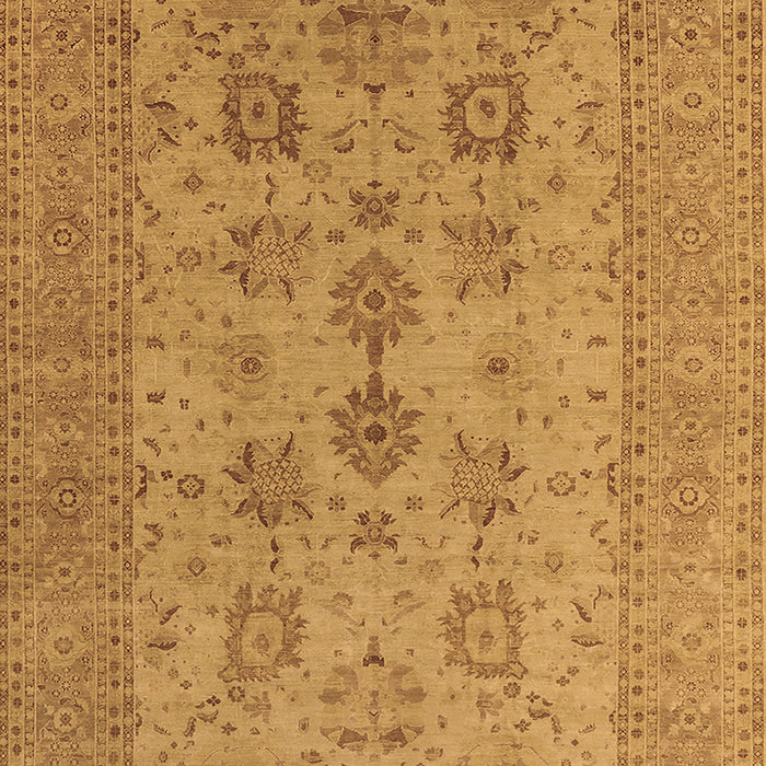 Machine Washable Oriental Brown Industrial Rug, wshurb2915brn