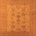 Square Oriental Orange Industrial Rug, urb2915org