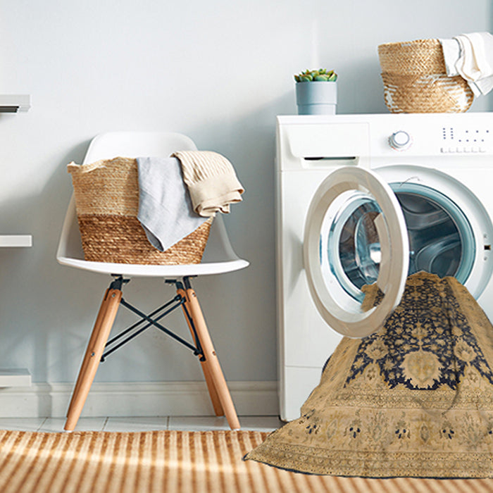 Machine Washable Industrial Modern Orange Rug in a Washing Machine, wshurb2916