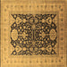 Square Oriental Brown Traditional Rug, urb2916brn