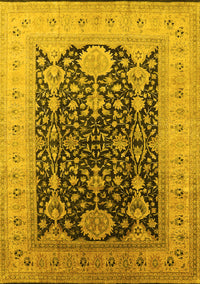 Oriental Yellow Traditional Rug, urb2916yw