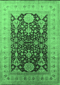 Oriental Emerald Green Traditional Rug, urb2916emgrn