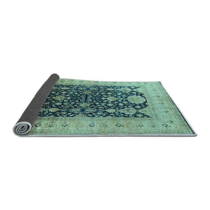 Sideview of Oriental Light Blue Traditional Rug, urb2916lblu