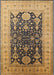 Mid-Century Modern Orange Oriental Rug, urb2916