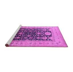 Sideview of Machine Washable Oriental Purple Traditional Area Rugs, wshurb2916pur