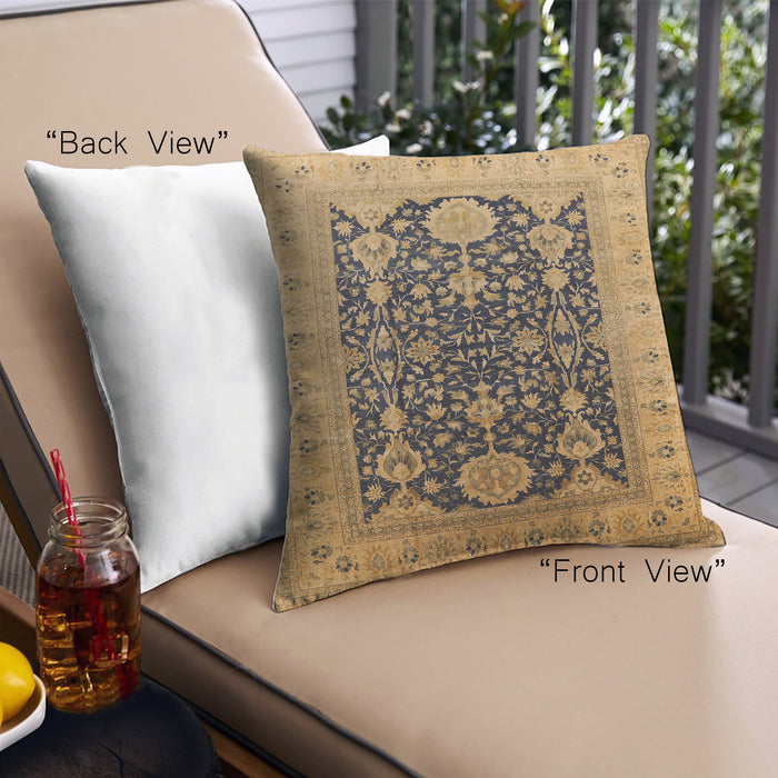 Front View of Mid-Century Modern Urban Square Orange Throw Pillow, 18 inch by 18 inch, pwurb2916