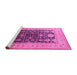 Sideview of Machine Washable Oriental Pink Traditional Rug, wshurb2916pnk