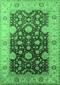 Oriental Emerald Green Traditional Rug, urb2917emgrn