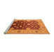 Sideview of Machine Washable Oriental Orange Traditional Area Rugs, wshurb2917org