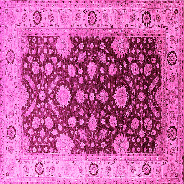 Square Oriental Pink Traditional Rug, urb2917pnk