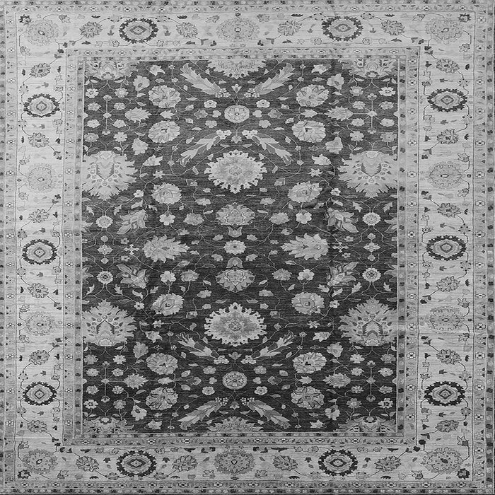 Square Machine Washable Oriental Gray Traditional Rug, wshurb2917gry