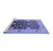 Sideview of Machine Washable Oriental Blue Traditional Rug, wshurb2917blu