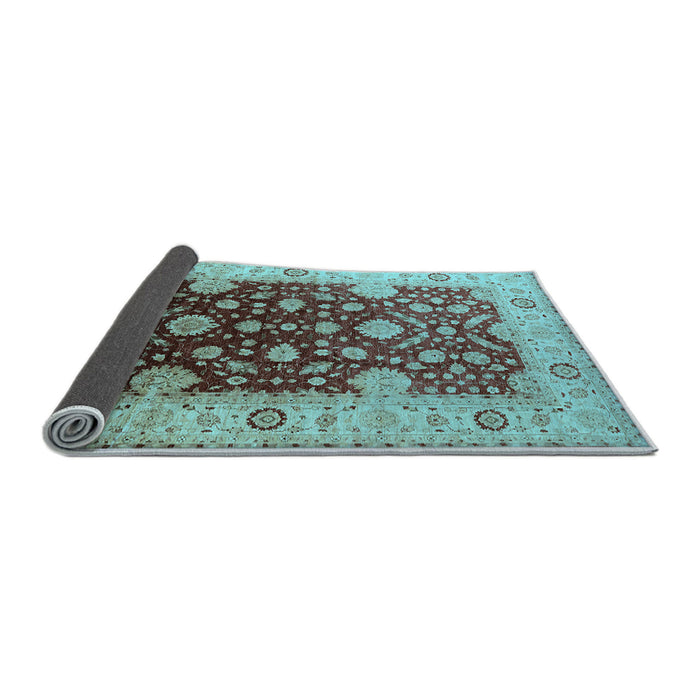 Sideview of Oriental Light Blue Traditional Rug, urb2917lblu