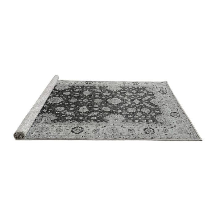 Sideview of Machine Washable Oriental Gray Traditional Rug, wshurb2917gry