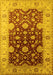 Oriental Yellow Traditional Rug, urb2917yw