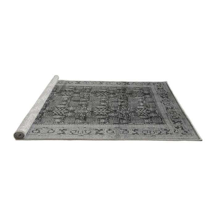 Sideview of Machine Washable Oriental Gray Traditional Rug, wshurb2918gry