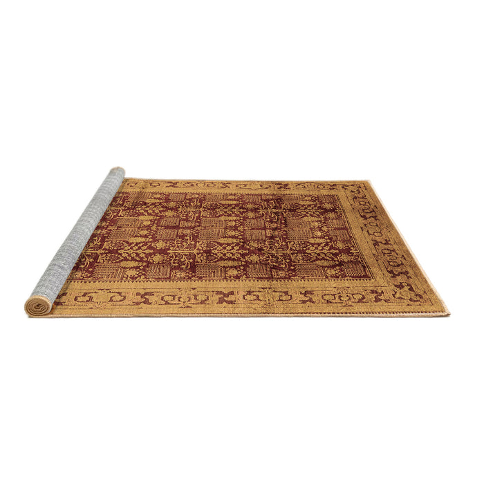 Sideview of Machine Washable Oriental Brown Traditional Rug, wshurb2918brn