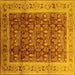 Square Oriental Yellow Traditional Rug, urb2918yw