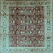 Square Oriental Light Blue Traditional Rug, urb2918lblu