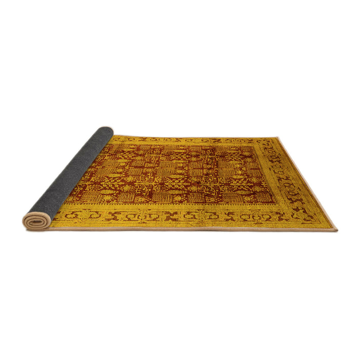 Sideview of Oriental Yellow Traditional Rug, urb2918yw