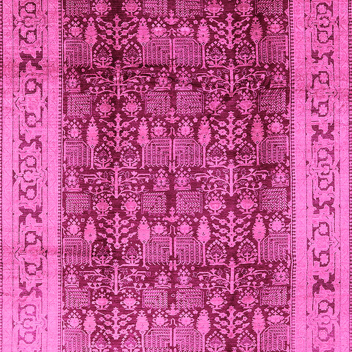 Machine Washable Oriental Pink Traditional Rug, wshurb2918pnk