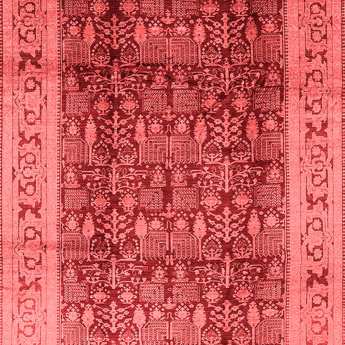 Machine Washable Oriental Red Traditional Rug, wshurb2918red