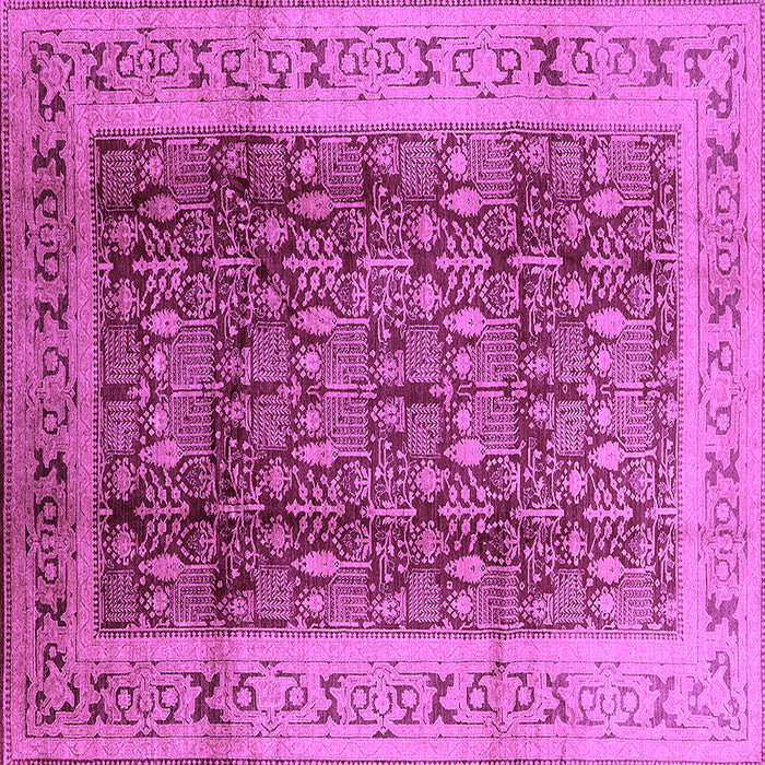 Square Machine Washable Oriental Purple Traditional Area Rugs, wshurb2918pur