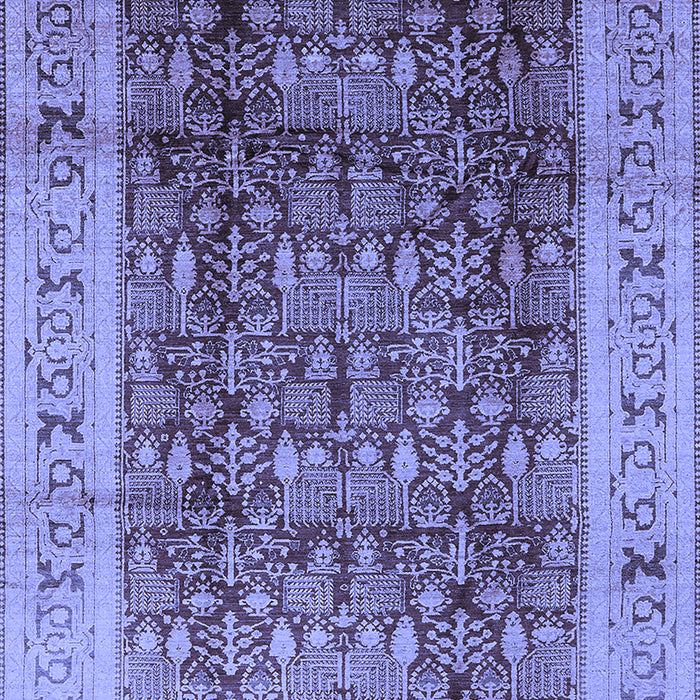 Machine Washable Oriental Blue Traditional Rug, wshurb2918blu