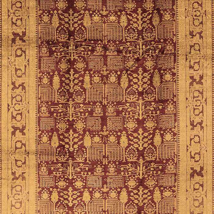 Machine Washable Oriental Brown Traditional Rug, wshurb2918brn