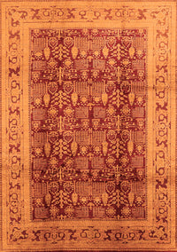 Oriental Orange Traditional Rug, urb2918org