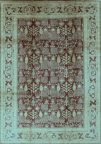 Oriental Light Blue Traditional Rug, urb2918lblu