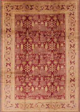 Mid-Century Modern Orange Oriental Rug, urb2918