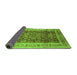 Sideview of Oriental Green Traditional Rug, urb2918grn