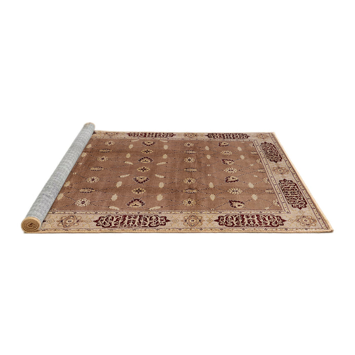 Sideview of Machine Washable Industrial Modern Brown Sand Brown Rug, wshurb2919
