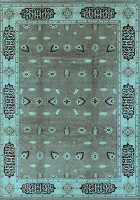 Oriental Light Blue Traditional Rug, urb2919lblu