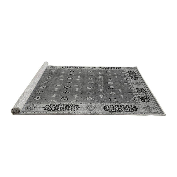 Sideview of Machine Washable Oriental Gray Traditional Rug, wshurb2919gry