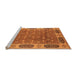 Sideview of Machine Washable Oriental Orange Traditional Area Rugs, wshurb2919org