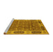 Sideview of Machine Washable Oriental Yellow Traditional Rug, wshurb2919yw