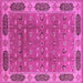 Square Oriental Pink Traditional Rug, urb2919pnk