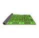 Sideview of Oriental Green Traditional Rug, urb2919grn