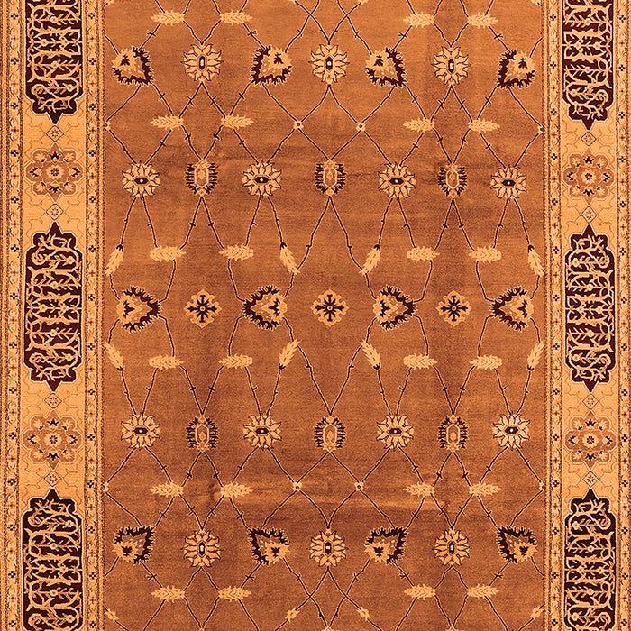 Machine Washable Oriental Orange Traditional Area Rugs, wshurb2919org