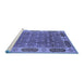 Sideview of Machine Washable Oriental Blue Traditional Rug, wshurb2919blu