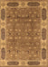 Machine Washable Oriental Brown Traditional Rug, wshurb2919brn