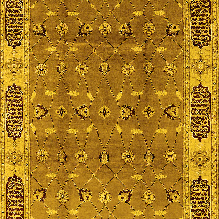 Oriental Yellow Traditional Rug, urb2919yw