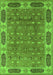 Oriental Green Traditional Rug, urb2919grn
