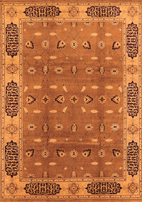 Oriental Orange Traditional Rug, urb2919org