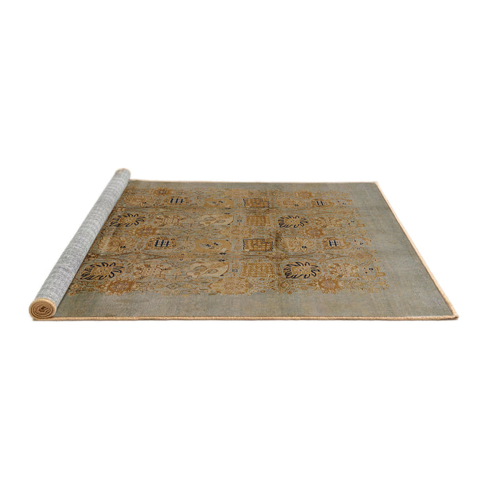 Sideview of Machine Washable Industrial Modern Brown Rug, wshurb2920